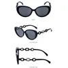 Sunglasses Sexy Ladies Brand Designer Luxury Cat Eye Women For Men Vintage Punk Sun Glasses Trendy Big Frame Chain Shades