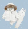 Down Coat Children's Suits Winter Parkas For Girls Ski Jumpsuit Baby Boy Clothing Set Jacket Kids Snowsuits Hooded Overalls Warm