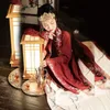 Этническая одежда Hanfu Dres Китайский древний традиционный карнавальный костюм принцессы для косплея сценическое синее красное танцевальное платье 231212