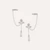 Designer Viviene Westwood New Viviennewestwood Western Empress Dowager Saturn Water Drop Long Earrings Female Minority Design Sense Personalized Tassel Earbon