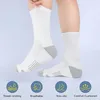 Calzini sportivi 6 paia da uomo lunghi sportivi compressione traspirante cuscino da basket corsa bianconero taglie forti 3846 231212