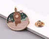 Inglaterra Retro Arquitectura Campanario Esmalte Broche El Cielo Nocturno Nubes Edificio Traje Solapa Pin Moda Charm Joyería Unisex 20109360948