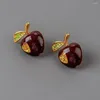 Ohrstecker, süßer Apfel, Designer-Fruchtform, rot, Schmuck, Mode, Mädchen, Weihnachtsgeschenk, Großhandel