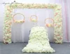 Arco de casamento arranjo de flores suprimentos diy festa de casamento decoração de flores rosa peônia estrada chumbo flor artificial linha mesa corredor7246826