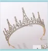 Clips Haarspeldjes Sieraden SieradengoudSier Kleur Barokke Stijl Glanzende Kristallen Tiara En Kronen De Noiva Koninklijke Prinses Diadema Br2629285