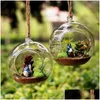 Vases 8 Cm Creative Hanging Glass Vase Succent Air Plant Display Mti - Meat Bottle Wedding Decoration Supplies Drop Delivery Home Gard Otdts