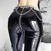 Women's Pants s läder sexig glänsande ben pvc dragkedja punk rock disco latex mager blyerts svart nattklubbbyxor 2312012