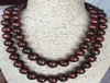 Collier de perles de chocolat baroques des mers du Sud à double brin de 1213 mm 18 quot19quot2680768