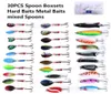 30PCS Spoon Boxsets Long s Low drag lure fishing bait Hard Baits Metal Baits Lures Artificial Fishing Lure mixed Spoons Highqu7341954