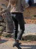 سراويل جينز عالية الخصر سراويل مستقيمة البضائع الخريف الكورية الشارع