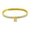 Bangle Office/Career Key Full Stone Jewelry For Women Cuff Charm Bangles Crystal African Spain Dubai Bracelets