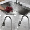 Kitchen Faucets Cold And Water Rotatable 304 Stainless Steel Pullout Faucet For Sink