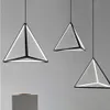 Modern Led Pendant Light Fixture Nordic Black Triangle Hanging Lamp Kitchen Living Room Dining Room Bedroom Home House Decor279z