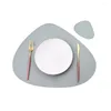 Table Mats PU Placemat Waterproof Heat Insulation Leather Place Set Cup Mat Kitchen Indoor Restaurant Beige