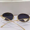Yuvarlak Tasarımcı Güneş Gözlüğü Kadın Güneş Gözlükleri Altın Metal Gözlükler Kadın Gözlük Bayan Güneş Cam UV400 Lens Unisex 60ys Sonnenbrille Gafas Para El Sol De Mujer