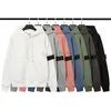 Erkek Hoodies Stones Island Sweatshirts Renkler Tasarımcılar Erkek Taşları Hoodie Candy Hoody Kadınlar Sıradan Uzun Kollu Çift Gevşek O-Neck Sweatshirt