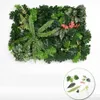 Green Monstera Artificial Boxwood Hedge Covers Fern Plants Wall Panel Leaf Fence Greenery Hanging Fake Plant Decor Decorative Flow283R