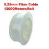 0 25mm de diâmetro 12000m rolo de cabo de fibra óptica PMMA brilho final para iluminação de decoração led luzes de fibra 250Z