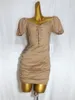 Casual Dresses Feicheng Women's Clothing Fashion Elegant Slim-Fit Sexy Figure Flattering Dress 153