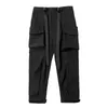 Pantalon pour hommes unisexe printemps vêtements harajuku technologie ample surdimensionné tendance hip hop cargo jogger multi-poches cordon de serrage