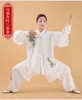 Roupas étnicas Unissex Alta Qualidade Tai Chi Taiji Kung Fu Uniformes Estilo Chinês Bordado Roupas Shaolin Wushu Manhã Trajes de Exercício 231212