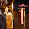 2023 No Gas New Derui Ultra-thin Portable Inflatable Lighter Grinding Wheel Side Hit Men's Father High-end Gift