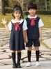 Clothing Sets Kindergarten Uniforms Summer Class Children's Choir Performance Navy Skirt For School Primary