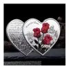 Arts And Crafts Heart-Shaped Rose Valentines Day Gift Metal Commemorative Coins 52 Languages I Love You Medal Challenge Coin Crafts Wl Dh5P8