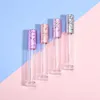 6 ml transparente Lipgloss-Behälter, leere runde Lipgloss-Röhre mit Pinsel, Kunststoff-Lippenöl-Tuben, Make-up-Kosmetik-Verpackung