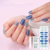 20TIPS UV półtleżone paznokcie naklejki paznokci Solidny kolor żel lakier do paznokci Full Cover Aleheive paznokcie naklejki manicure Akcesoria żelowe