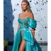 Romantische Sweetheart Lace Up Baljurk Prom Dress Kralen Satijn Applicaties Korte Mouw Bruidsjurken Vestidos De Novia 328 328