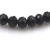 Schwarze Farbe 8mm Facettiertes Kristallperlenarmband für Frauen Einfacher Stil Dehnbare Armbänder 20 Stück Los 219U