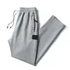 Moda moletom espartilho calças masculinas novo outono perna reta casual solto casal sweatpants