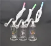 Mini tubi dell'acqua per bong con bruciatore a olio in vetro con riciclatore Dab Rig Bong a mano Bong con bicchiere in vetro Pyrex spesso con tubo e tubo per bruciatore a olio da 10 mm ZZ