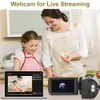 Caméras vidéo d'action sportive Caméra Ultra HD 4K 30FPS pour caméscope Vlogging WiFi 48MP 18X Zoom numérique Conférence Wifi APP Webcam 231212