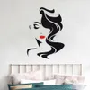 Sexy beleza menina cílios adesivos de parede design arte decoração para casa decalques de parede de vidro decoração para crianças quarto estúdio sala estar