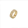 Fashion Men Ring Band Rings for Women Titanium Steel Silver Gold Love Wedding Party Gift Womens Design Full of Dia9761356