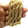 18K Gold chain necklace Metal 10mm thick 90cm long chain necklace236s