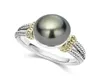 European And American Gray Pearl Ring For Women Inlay Cubic Zircon 925 Silver Engagement Ring Jewelry 21050762862667862945