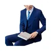 Costumes pour hommes Costume trois pièces Version coréenne Slim-Fit Business Casual L Bureau Robe professionnelle Mariage Marié Homme Bal Tuxedo