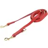 Szkolenie psów posłuszeństwo dwa smyczy prawdziwe skórzane podwójne smycze kołnierz łańcucha długa krótka chodzenie zwierząt domowy krawat smycz czerwony kolor 231212