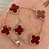 Van Clover Bracelet Designer Jewlery Rose Gold Bracelets for Woman Luxury Silver Four Leaf Charm Braclet Wit 7jok