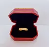 Luksusowy projektant Titanium Stal Rose Gold Love Pierścień dla kobiet luksusowe cyrkonowe pierścionki zaręczynowe mężczyzn Prezenty biżuterii moda akcesoria3284264