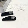 Haarklammern Barrettes Designer funkelnder Kristallbuchstaben Clip Frauen Wasserdrop Velvet Modezubehör 50VD