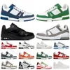 2024 Designer Casual Shoes Low pour hommes Baskets en cuir verni Noir Blanc Bleu Camouflage Skateboarding Jogging Sports Star Formateurs 36-45 Y6