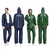 Survêtements pour hommes Raincoat Rainpants Set Cyclisme en plein air ou travail Randonnée imperméable Cueillette Full Body Split Rainwear Manteaux à capuche