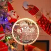 2024 Luci di Natale 16 cm Luci sospese 3D Decorazione della stanza Albero di Natale Luci notturne a LED Disposizione Finestra Stelle Festival Luci Stringa di LED.