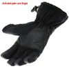 Luvas esportivas 1 par preto neve esqui impermeável 30 inverno quente snowboard homens mulheres motocross à prova de vento ciclismo motocicleta 231212