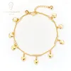 Anklets Jewelry Women's 24k Gold Plated Geometric Simple Love Pendant Fashion Anklet For Women