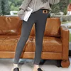 Leggings femininas Mulheres Leggings Inverno Grosso Veludo Cashmere Calças de Cintura Alta Manter Quente Skinny Tornozelo Calças Elásticas Legging Azul L5L231122